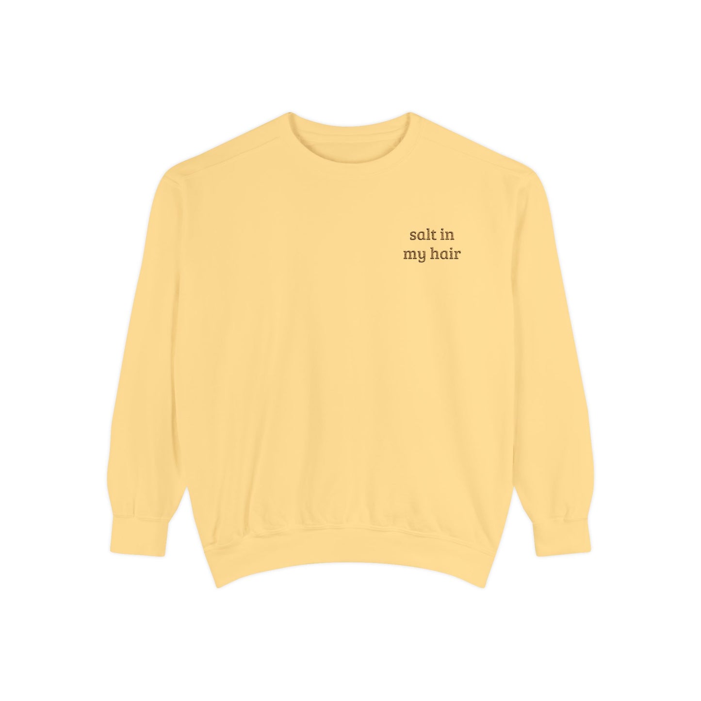 Salt in My Hair Sweatshirt | Cozy Coastal Embroidered Crewneck | Salty Spur