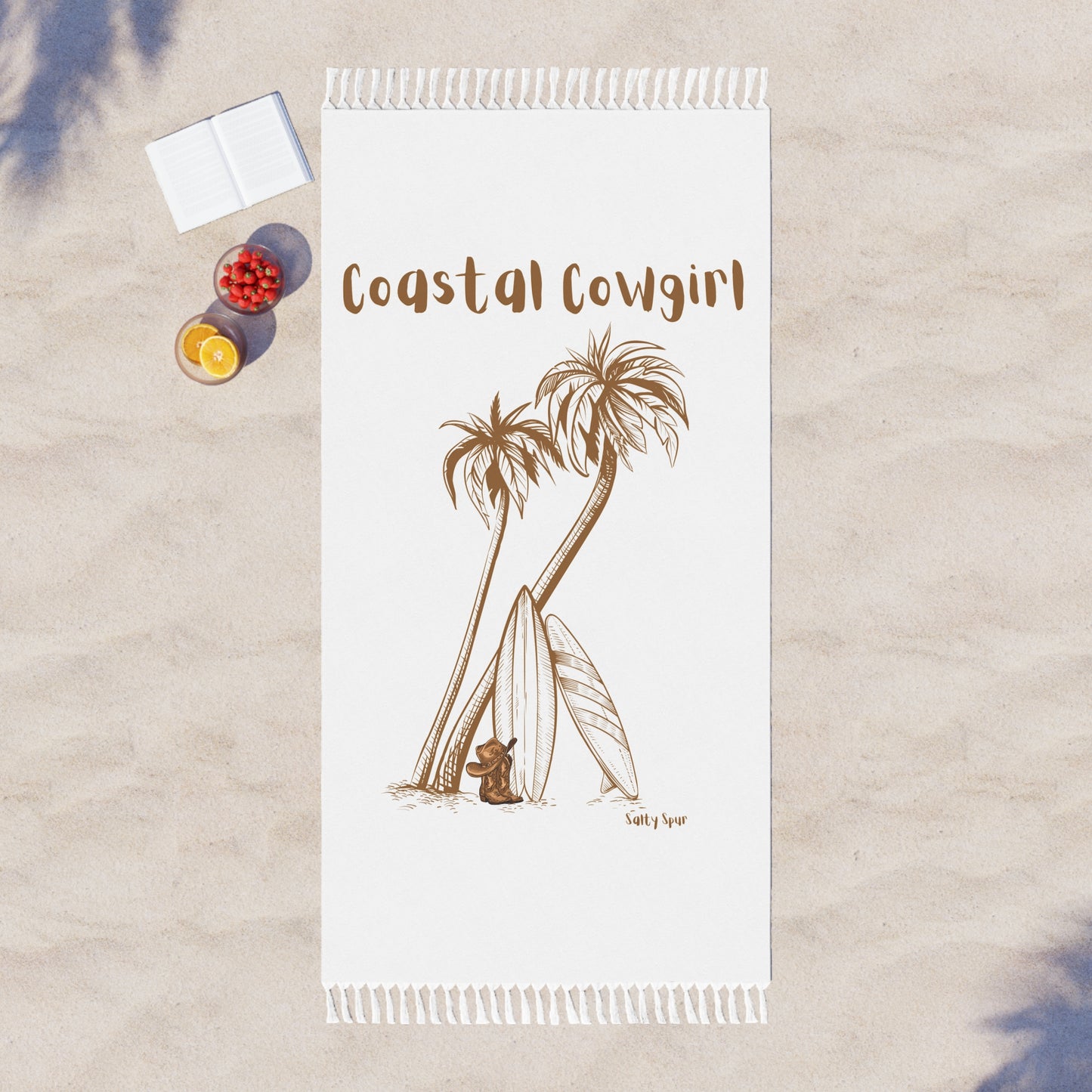 Coastal Cowgirl Beach Towel – Fringe | Oversized 38" × 81"