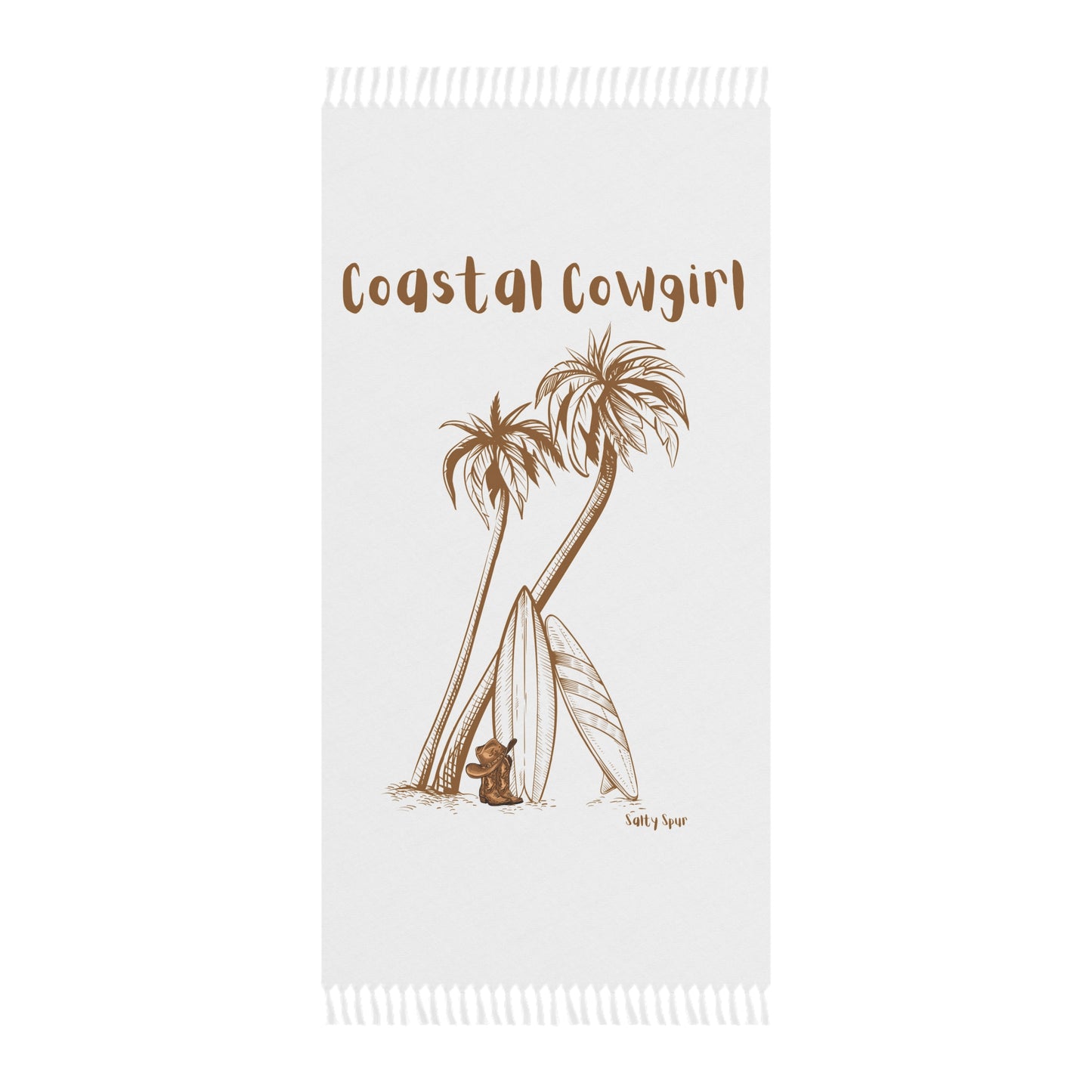 Coastal Cowgirl Beach Towel – Fringe | Oversized 38" × 81"