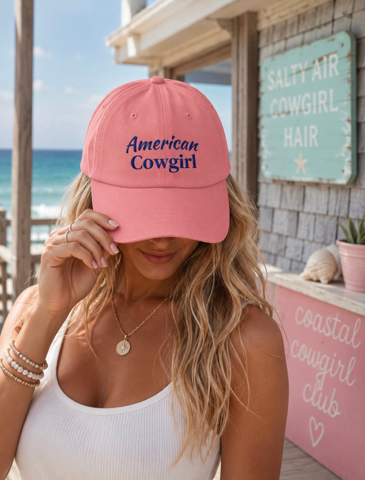 American Cowgirl Dad Cap | Embroidered Western Baseball Hat | Salty Spur