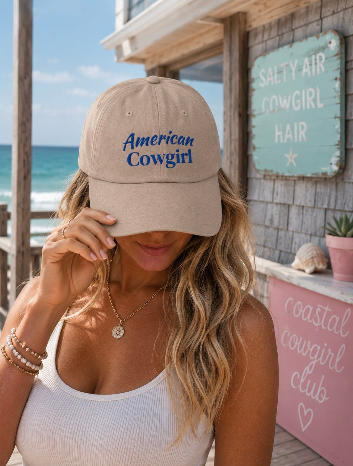 American Cowgirl Dad Cap | Embroidered Western Baseball Hat | Salty Spur
