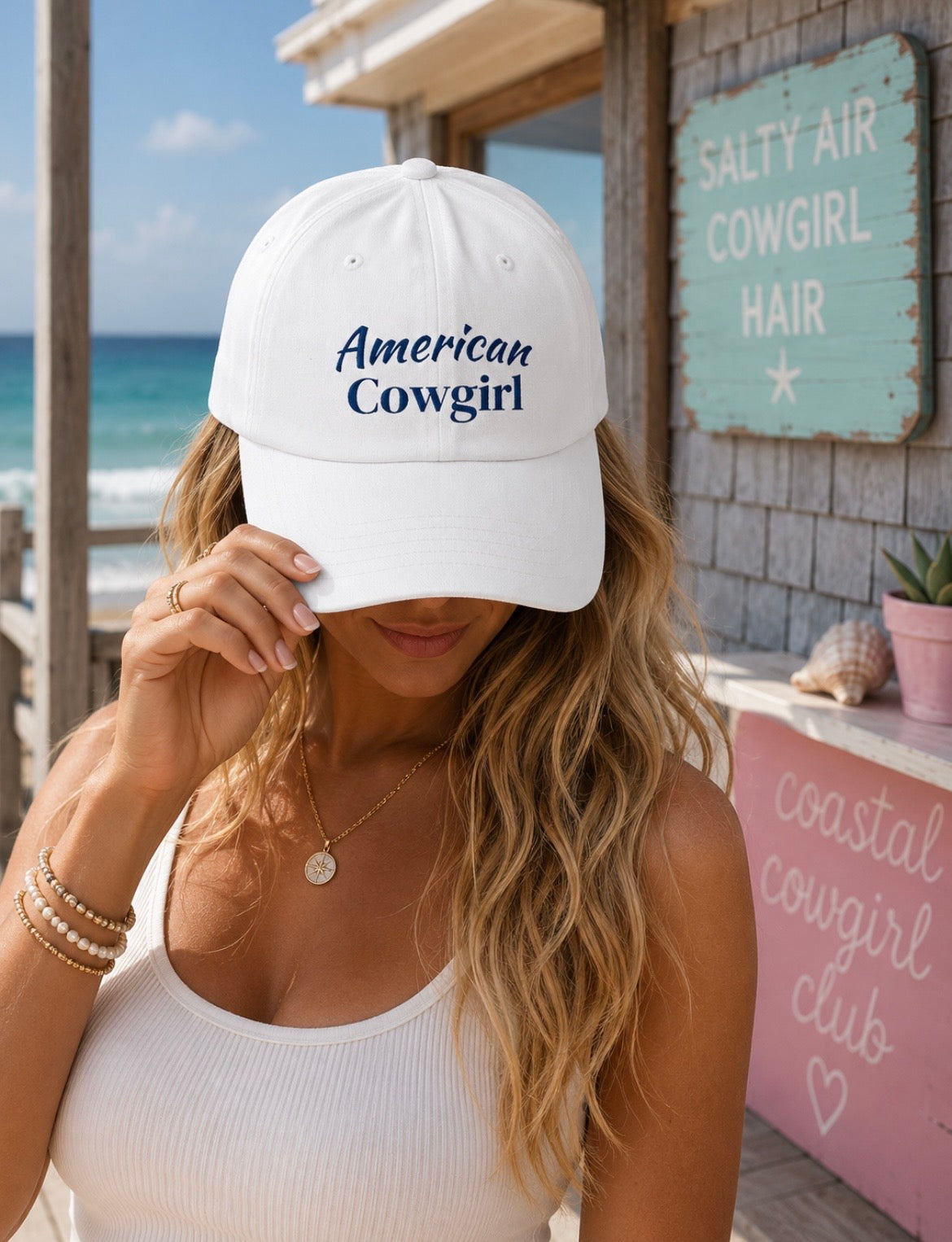 American Cowgirl Dad Cap | Embroidered Western Baseball Hat | Salty Spur