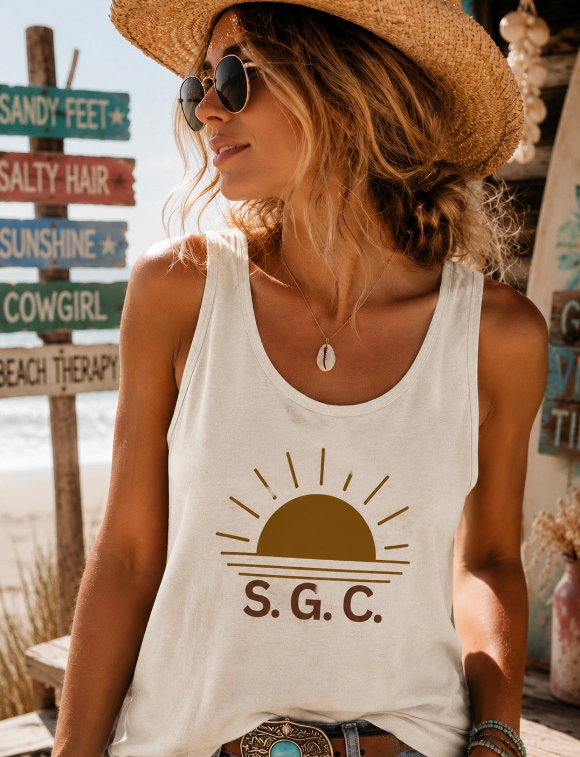 Sunrise Salty Girls Club Tank — Golden Hour