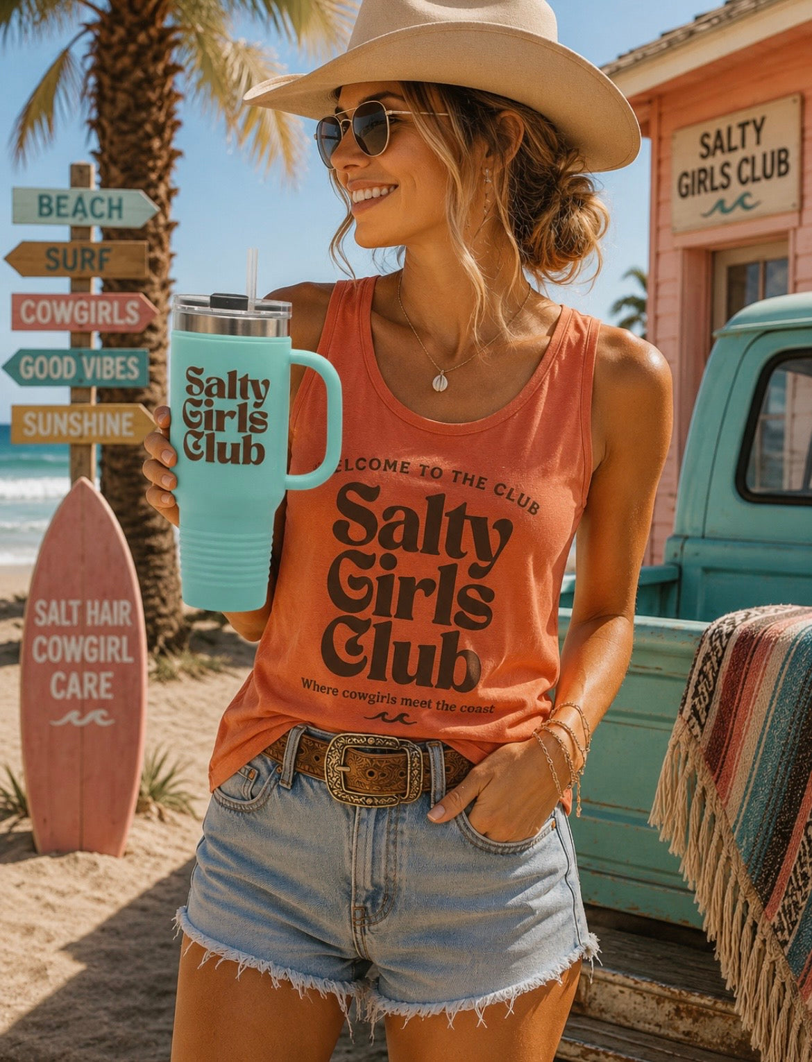 Salty Girls Club 40oz Tumbler — Stay Salty All Day