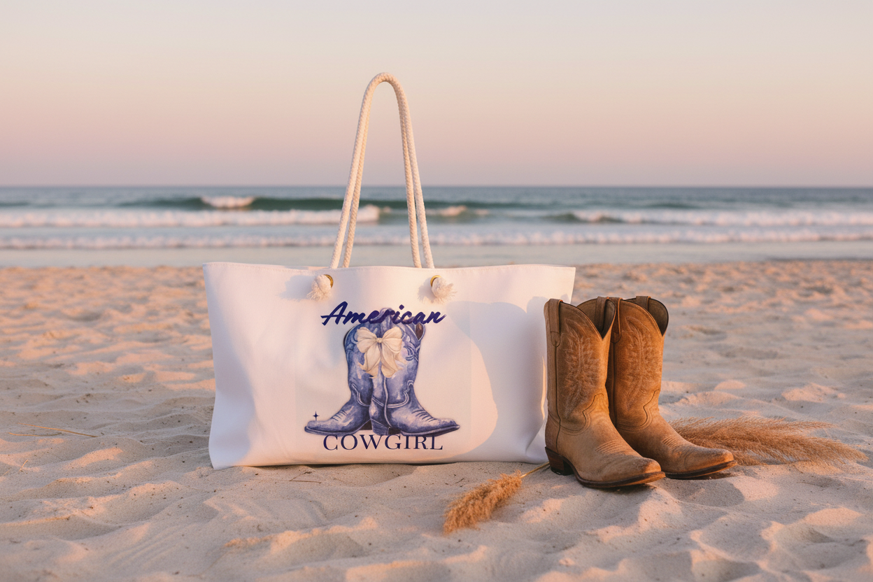 American Cowgirl Bag on Beach